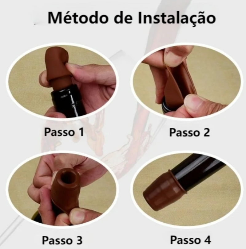 Rolha de Garrafa de Silicone Reutilizável